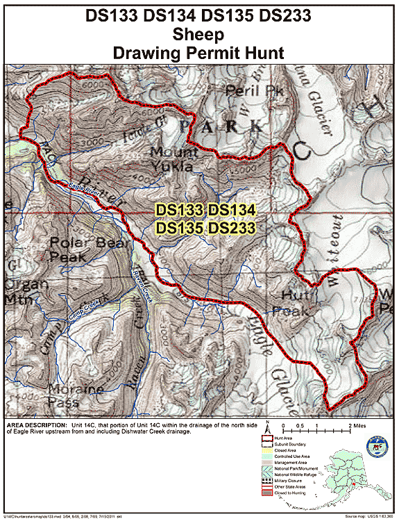 Map of  hunt number ds133