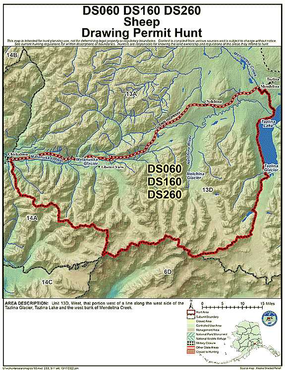 Map of  hunt number ds160