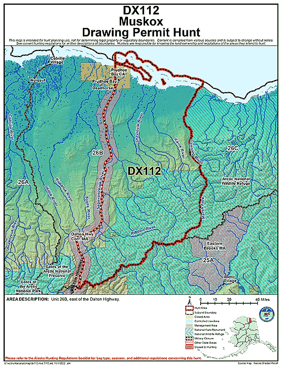 Map of  hunt number dx112