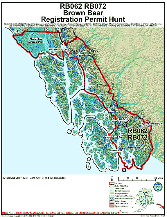 Map of  hunt number rb062