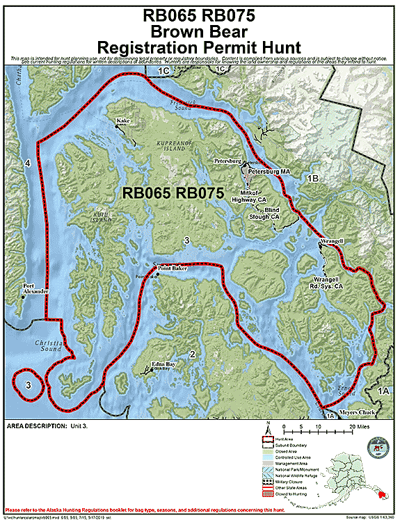 Map of  hunt number rb065