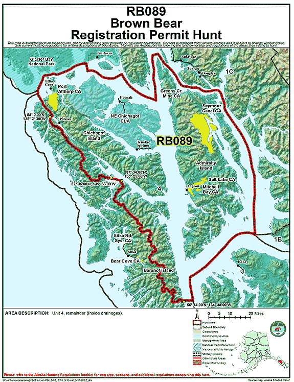 Map of  hunt number rb089