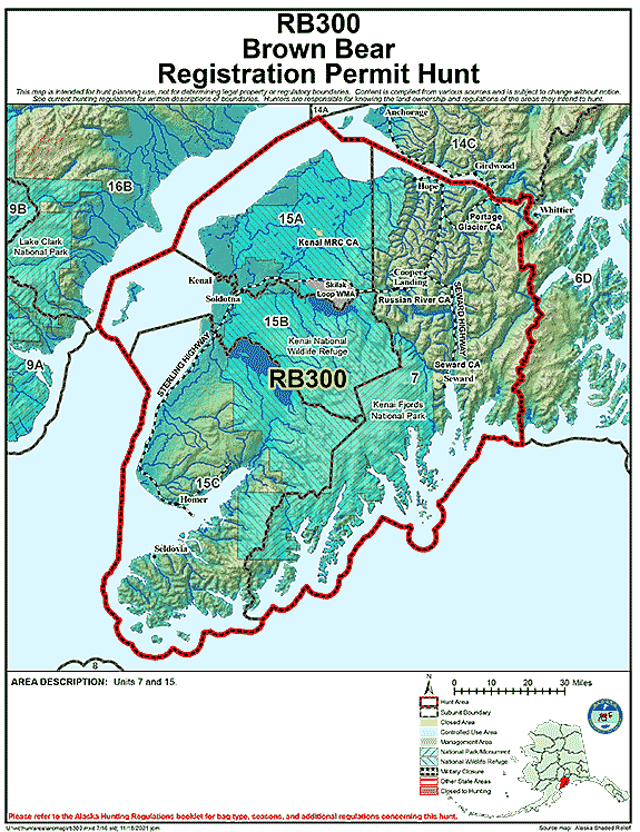 Map of  hunt number rb300