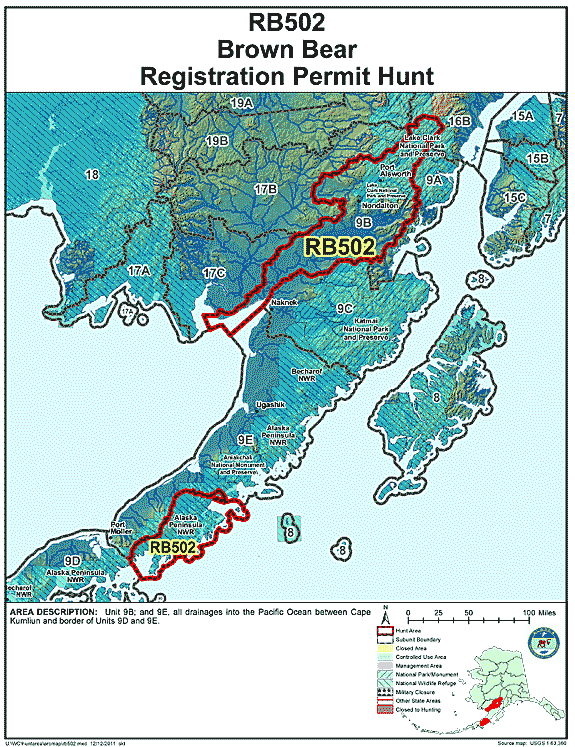 Map of  hunt number rb502