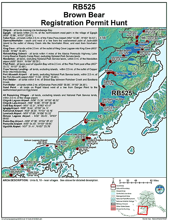 Map of  hunt number rb525