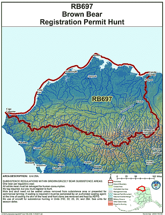 Map of  hunt number rb697