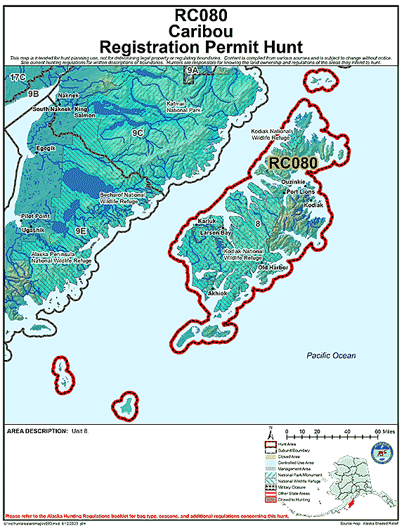 Map of  hunt number rc080