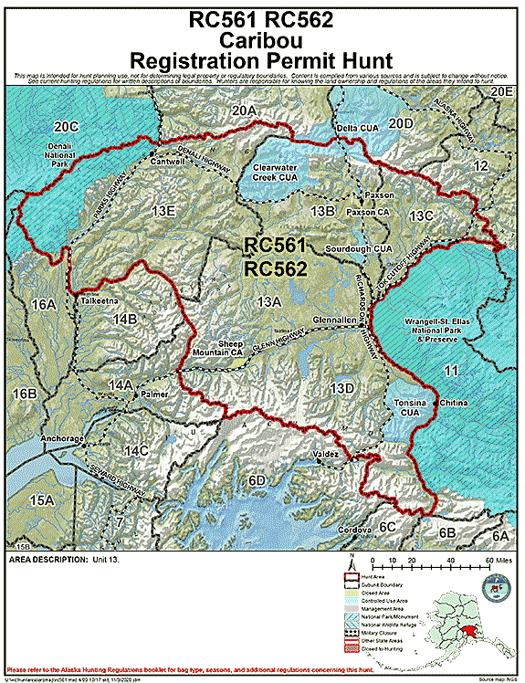 Map of  hunt number rc561