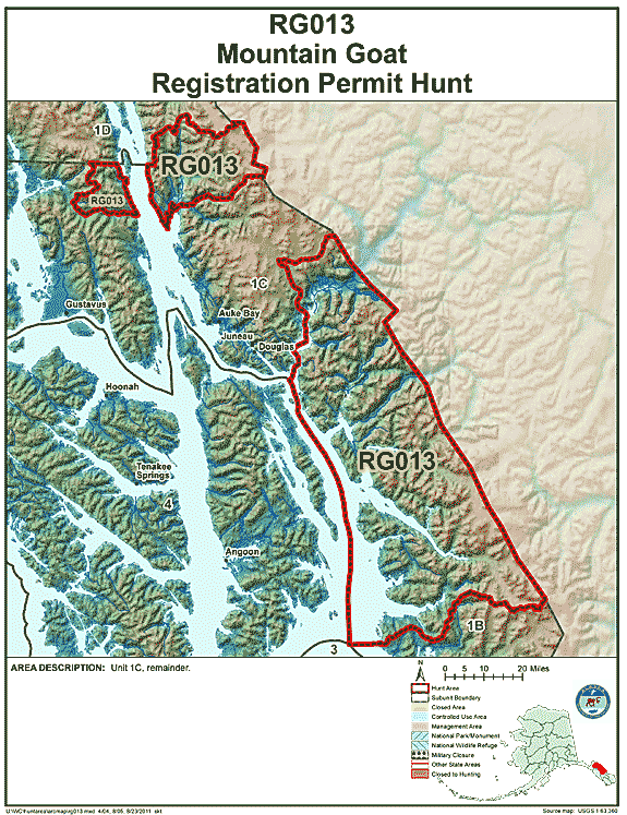 Map of  hunt number rg013