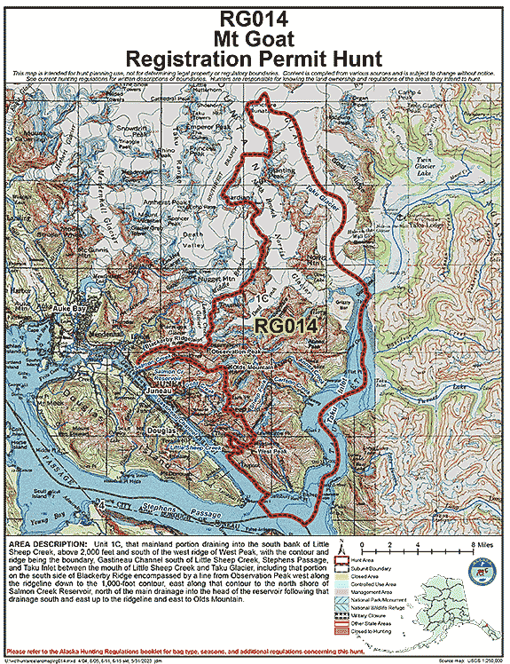 Map of  hunt number rg014