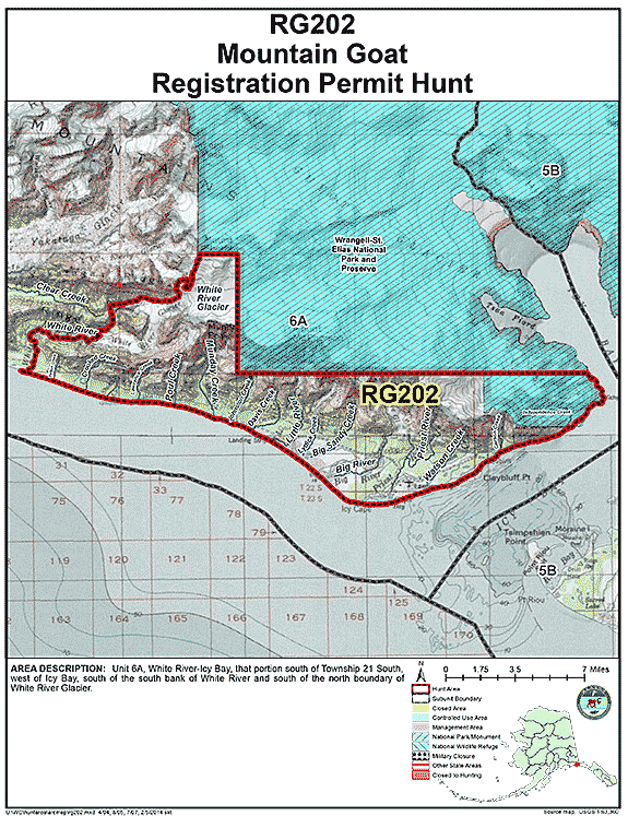 Map of  hunt number rg202