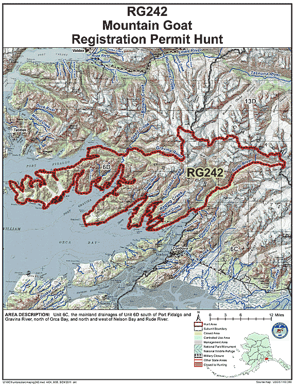 Map of  hunt number rg242