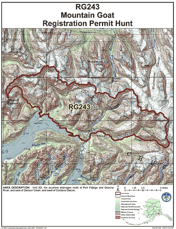 Map of  hunt number rg243