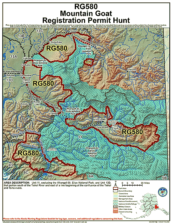 Map of  hunt number rg580