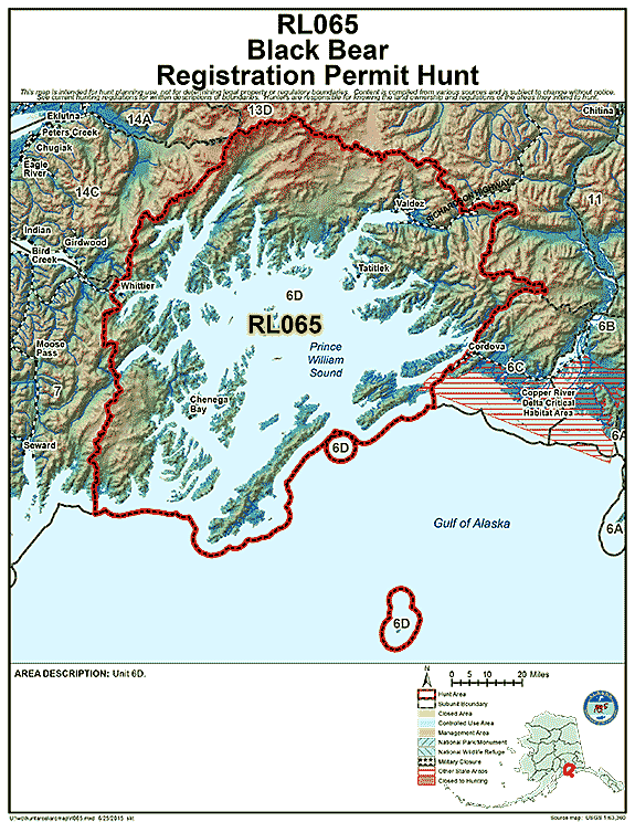 Map of  hunt number rl065