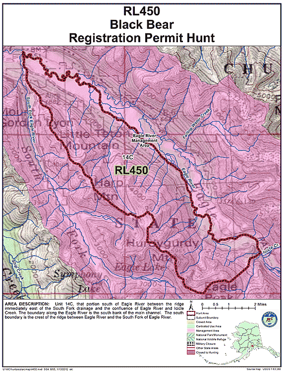 Map of  hunt number rl450