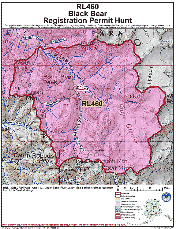 Map of  hunt number rl460