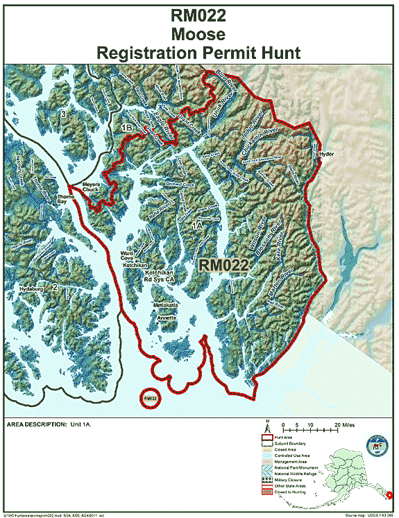 Map of  hunt number rm022