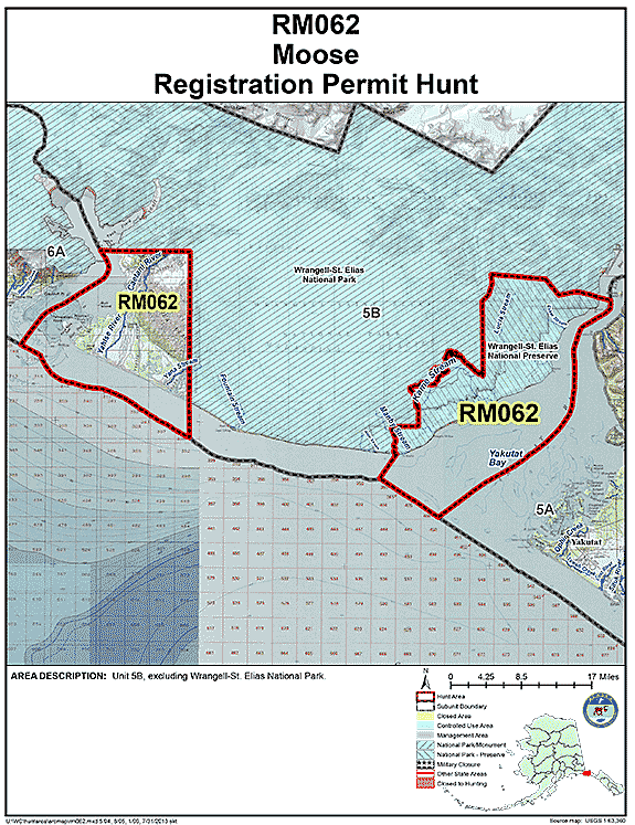 Map of moose hunt number rm062