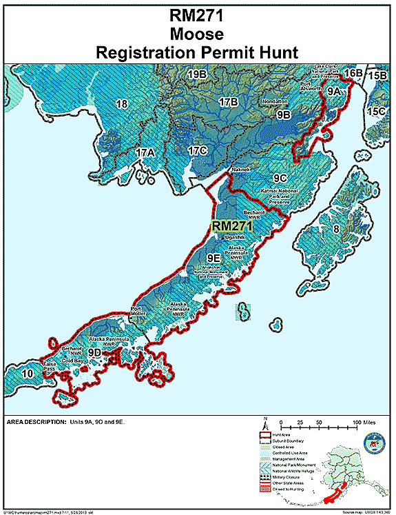 Map of  hunt number rm271