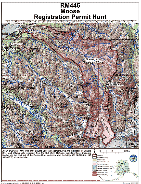 Map of  hunt number rm445