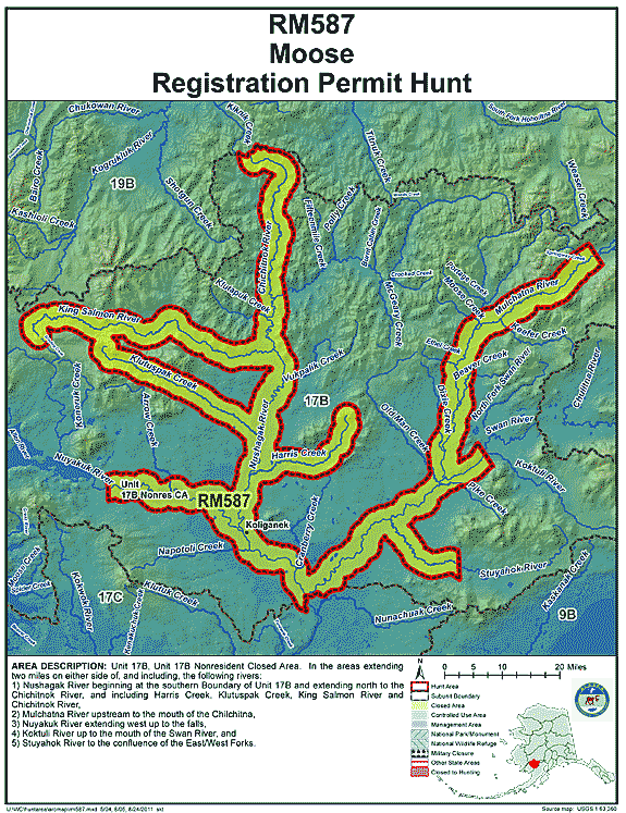 Map of  hunt number rm587