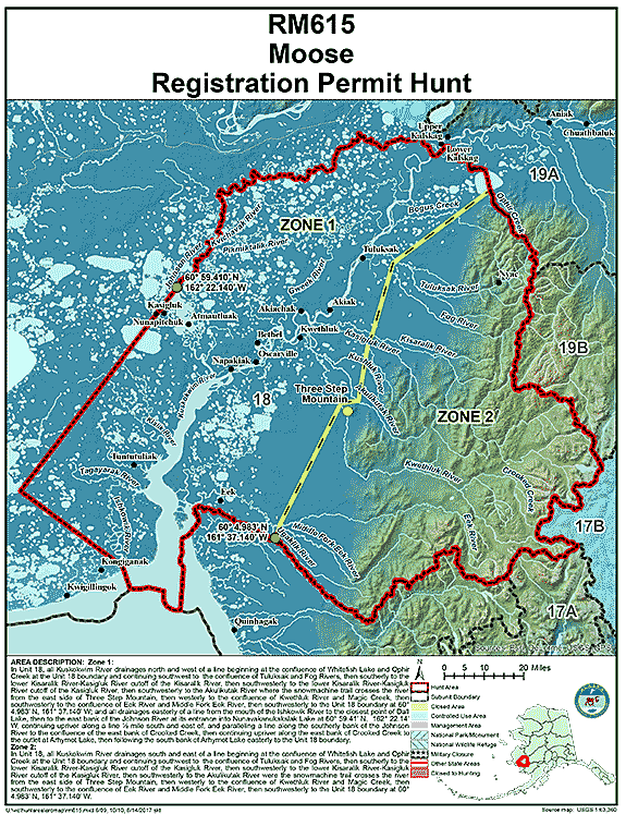 Map of  hunt number rm615