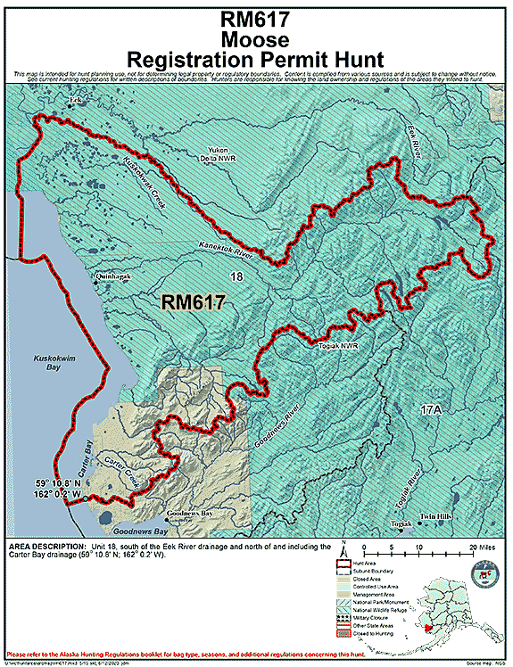 Map of  hunt number rm617