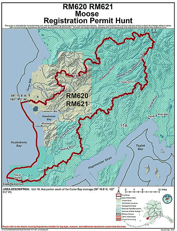 Map of  hunt number rm620