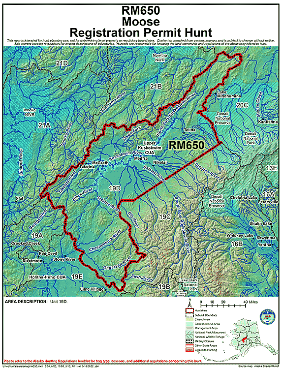 Map of  hunt number rm650