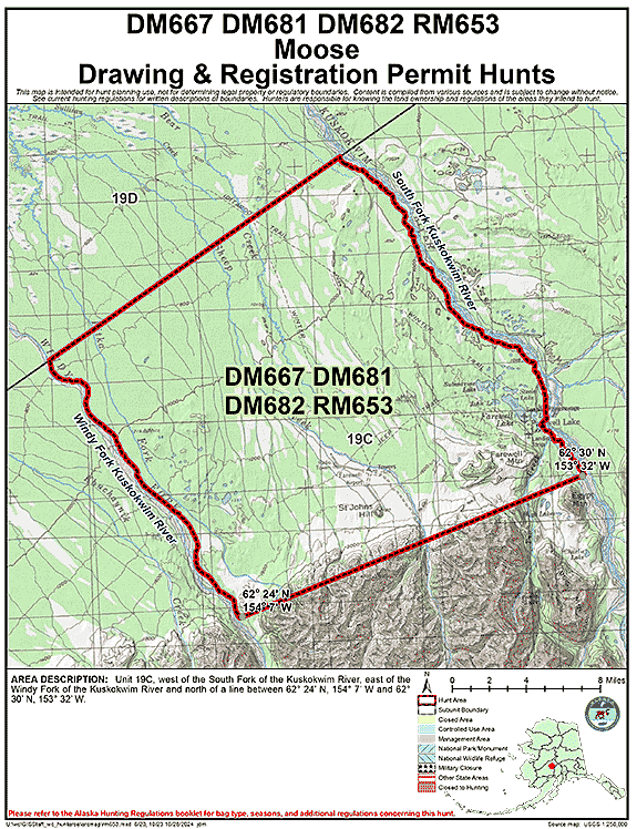 Map of  hunt number rm653