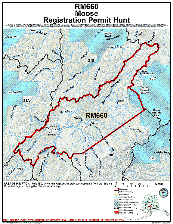 Map of  hunt number rm660