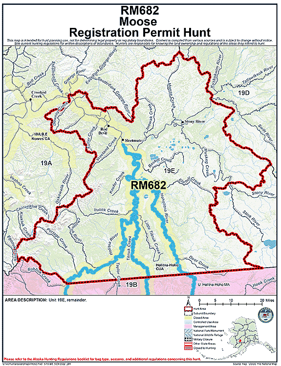 Map of  hunt number rm682