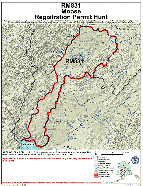 Map of moose hunt number rm831