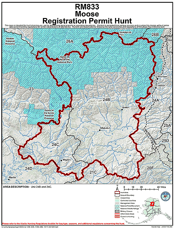 Map of  hunt number rm833