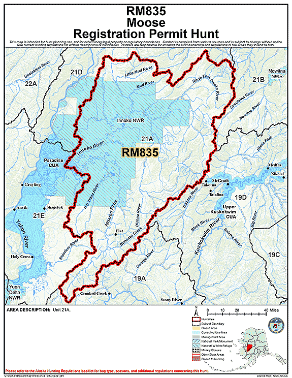 Map of  hunt number rm835