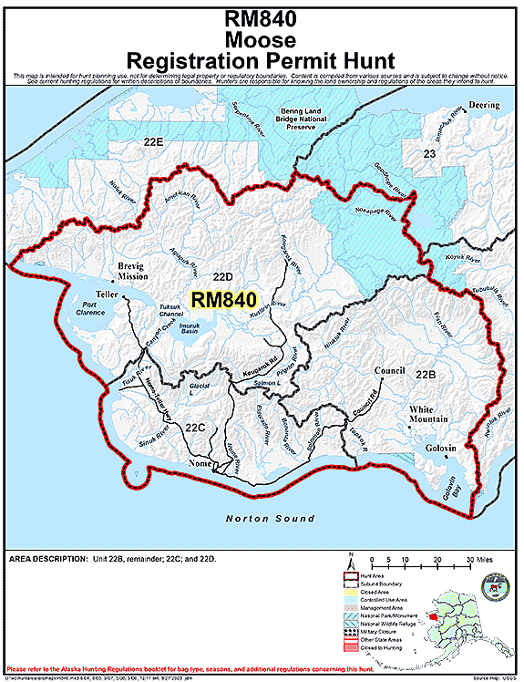 Map of  hunt number rm840