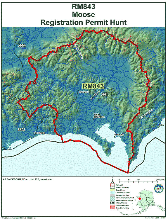 Map of  hunt number rm843