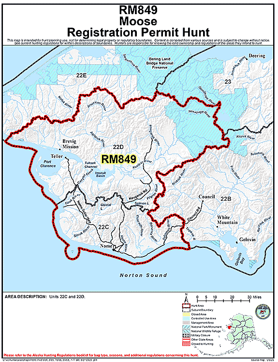 Map of  hunt number rm849