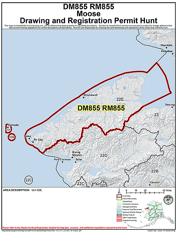 Map of  hunt number rm855