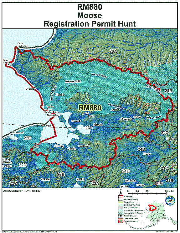 Map of moose hunt number rm880