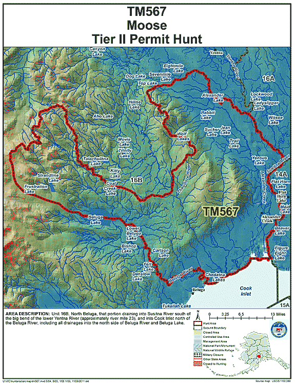 Map of  hunt number tm567