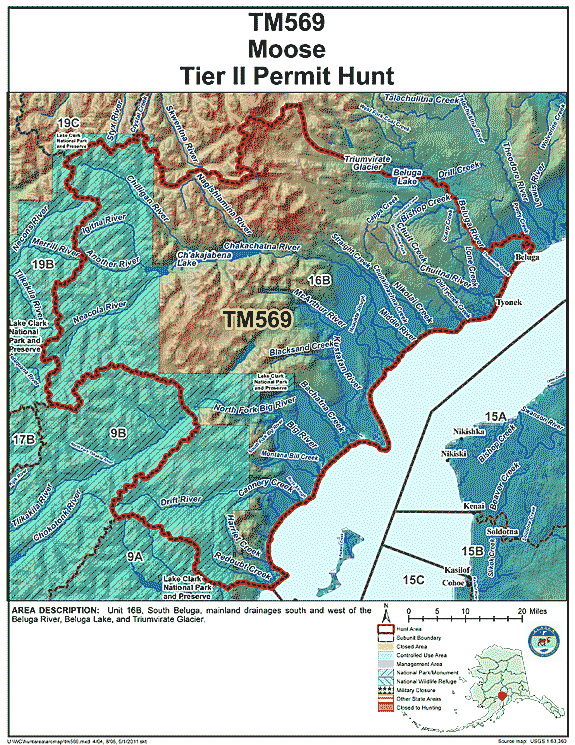 Map of  hunt number tm569