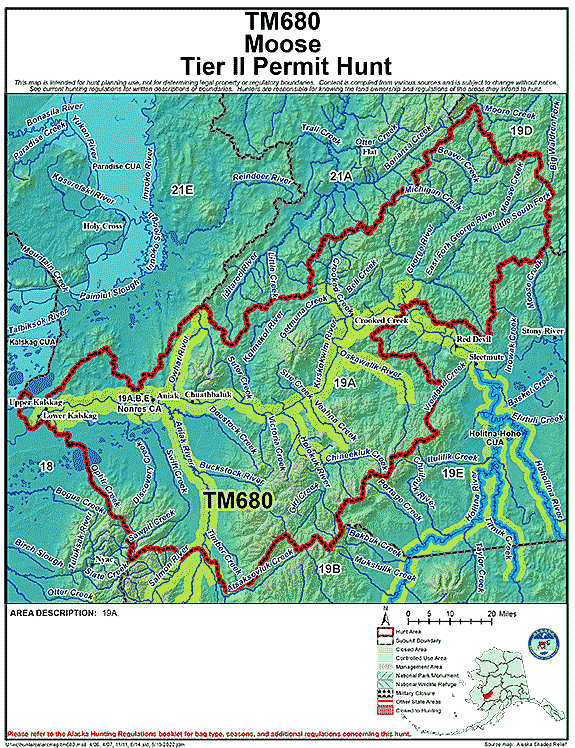 Map of moose hunt number tm680