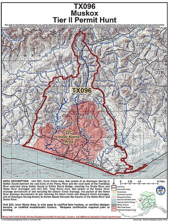 Map of  hunt number tx096