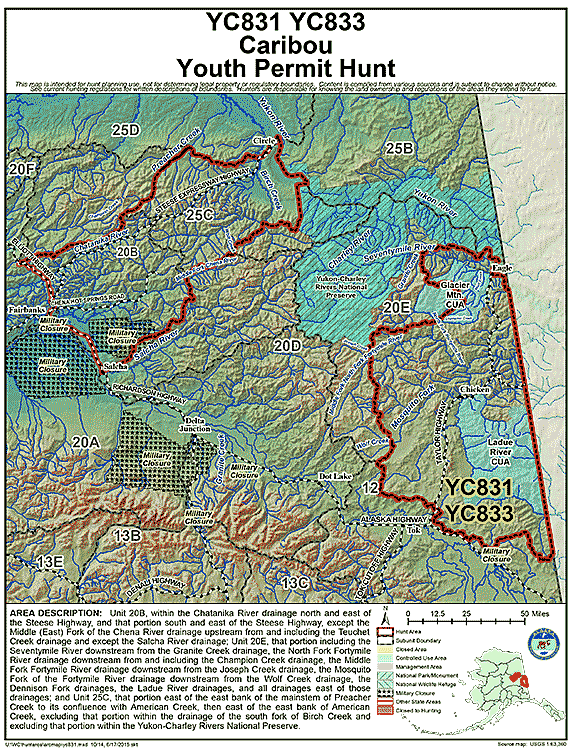 Map of  hunt number yc831