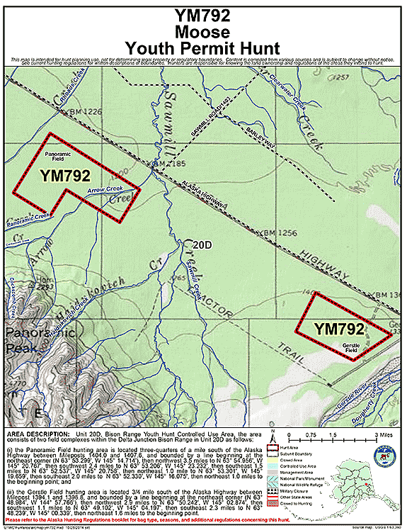 Map of moose hunt number ym792