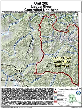 Map of Ladue River Controlled Use Area