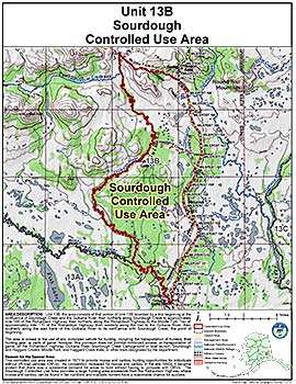 Map of Sourdough Controlled Use Area