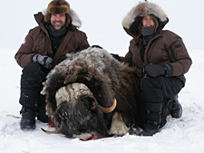 Photo of a successful Muskox hunter.